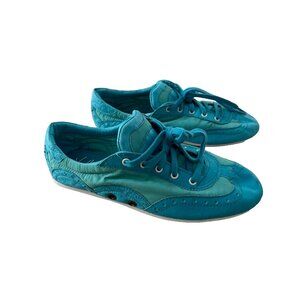 Volatile Kicks Bangin Turquoise Leather Sneakers ( 8.5 )